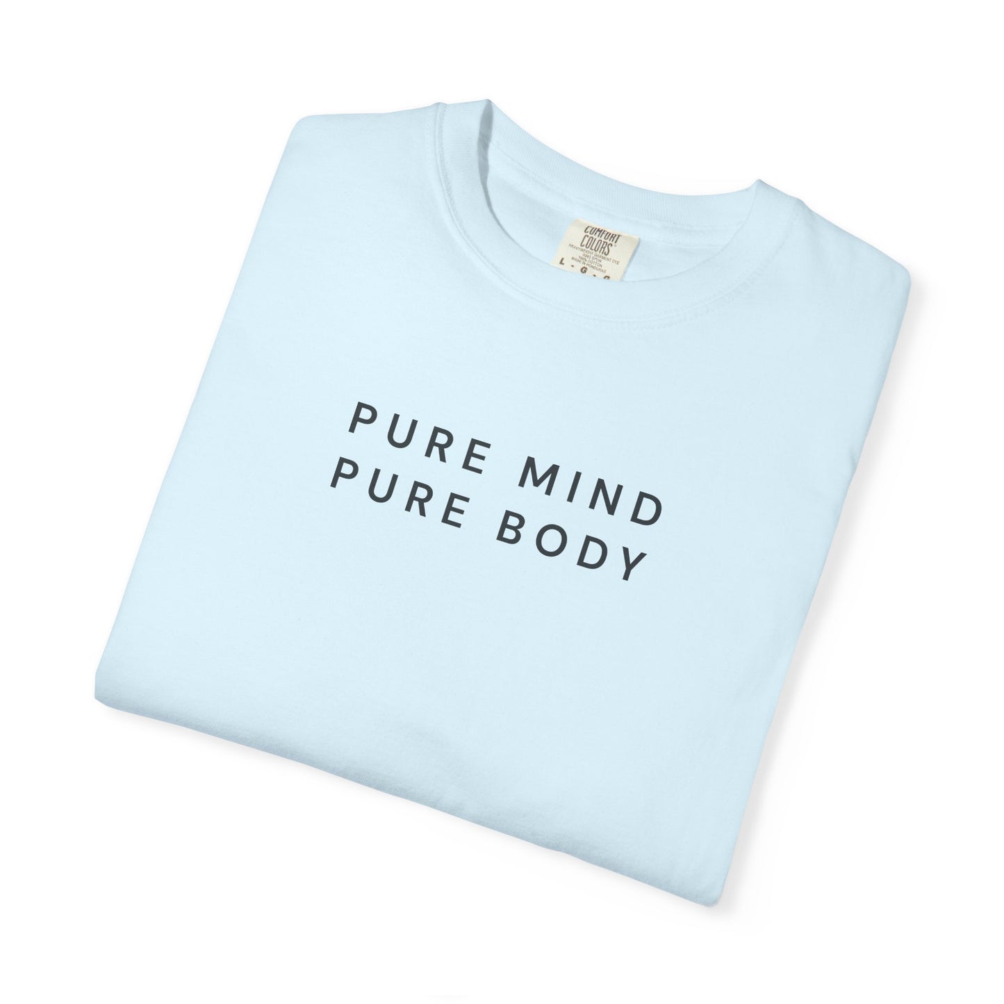 Pure Mind Pure Body Christian Shirt - Comfort Colors 1717 Minimalist Tee