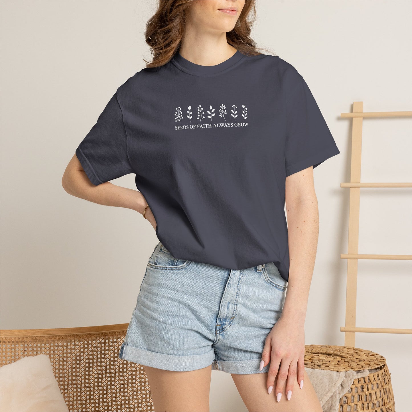 Faith Based Christian Tshirt - Seeds of Faith Always Grow | Comfort Colors 1717