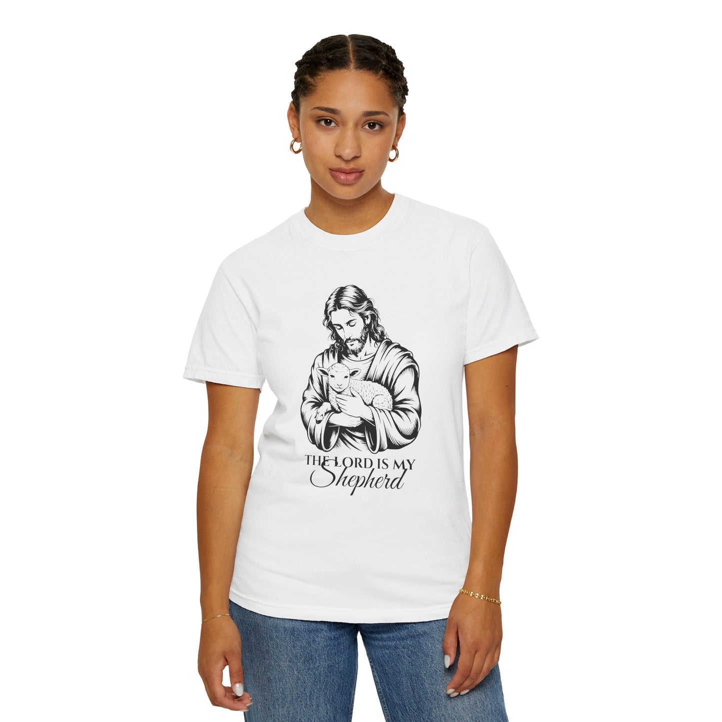 The Lord Is My Shepherd – heavyweight t-shirt | Bible verse christian tee | Comfort Colors 1717