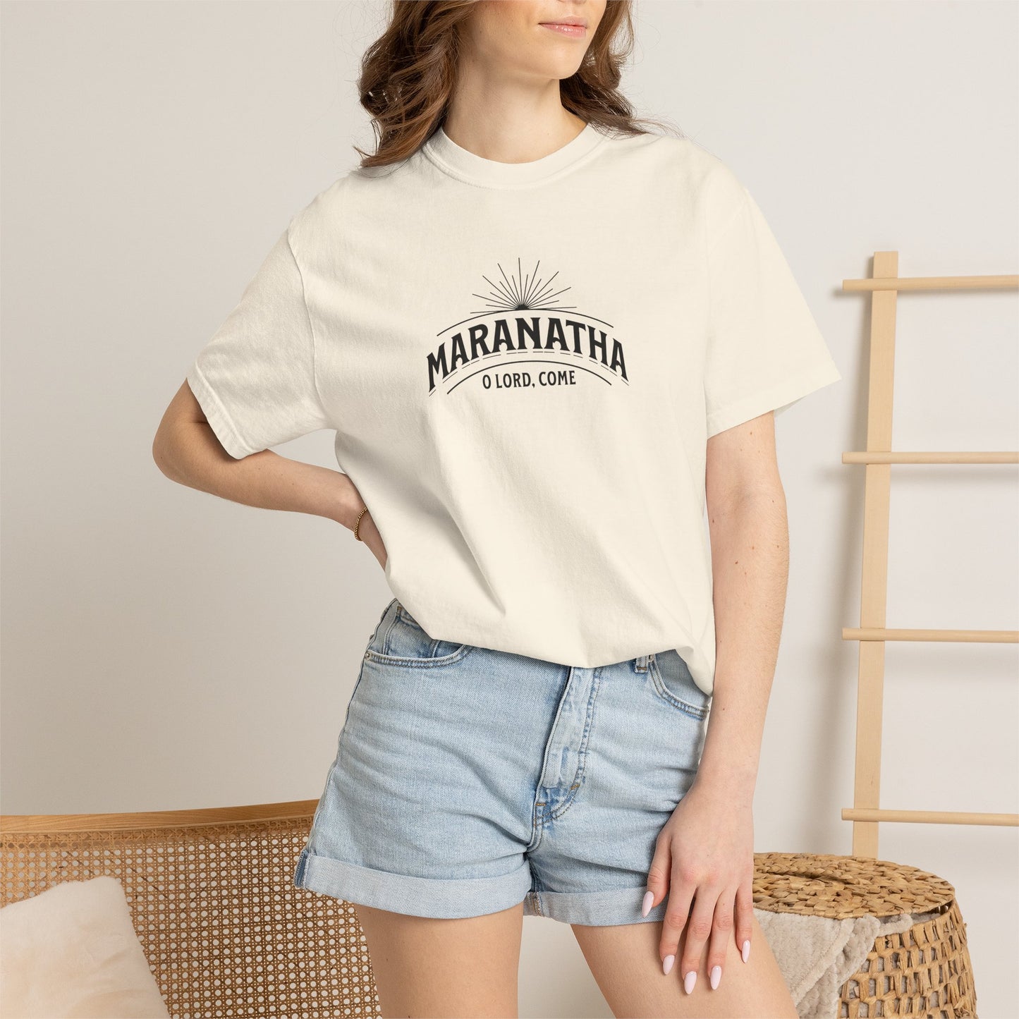 Maranatha O Lord Come Christian T-Shirt | Comfort Colors 1717