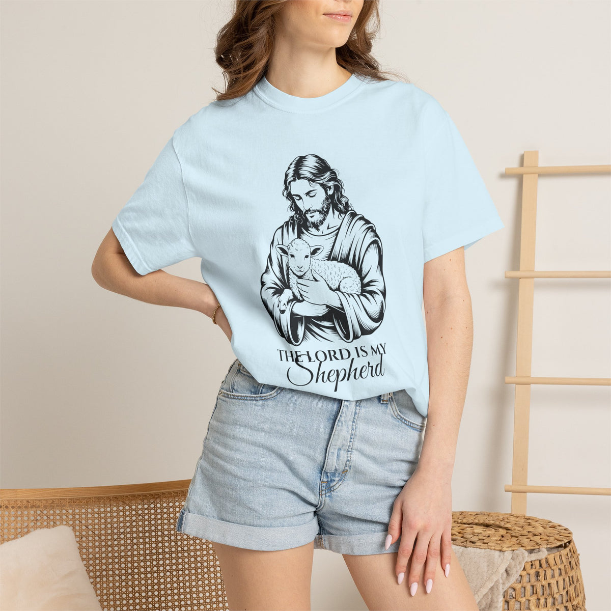 The Lord Is My Shepherd – heavyweight t-shirt | Bible verse christian tee | Comfort Colors 1717