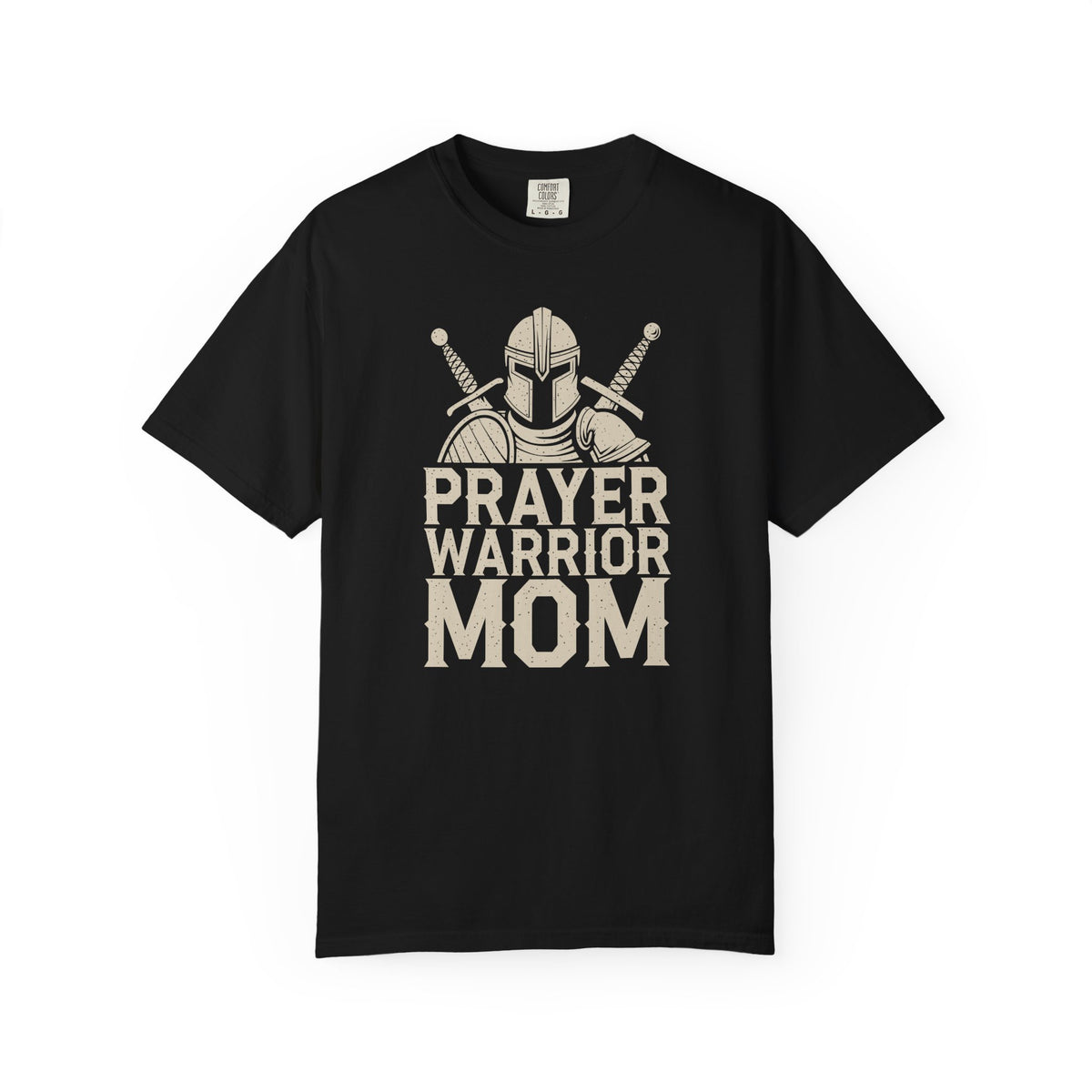Prayer Warrior Mom T-Shirt — Christian Mom Faith Tee — Comfort Colors 1717 shirt