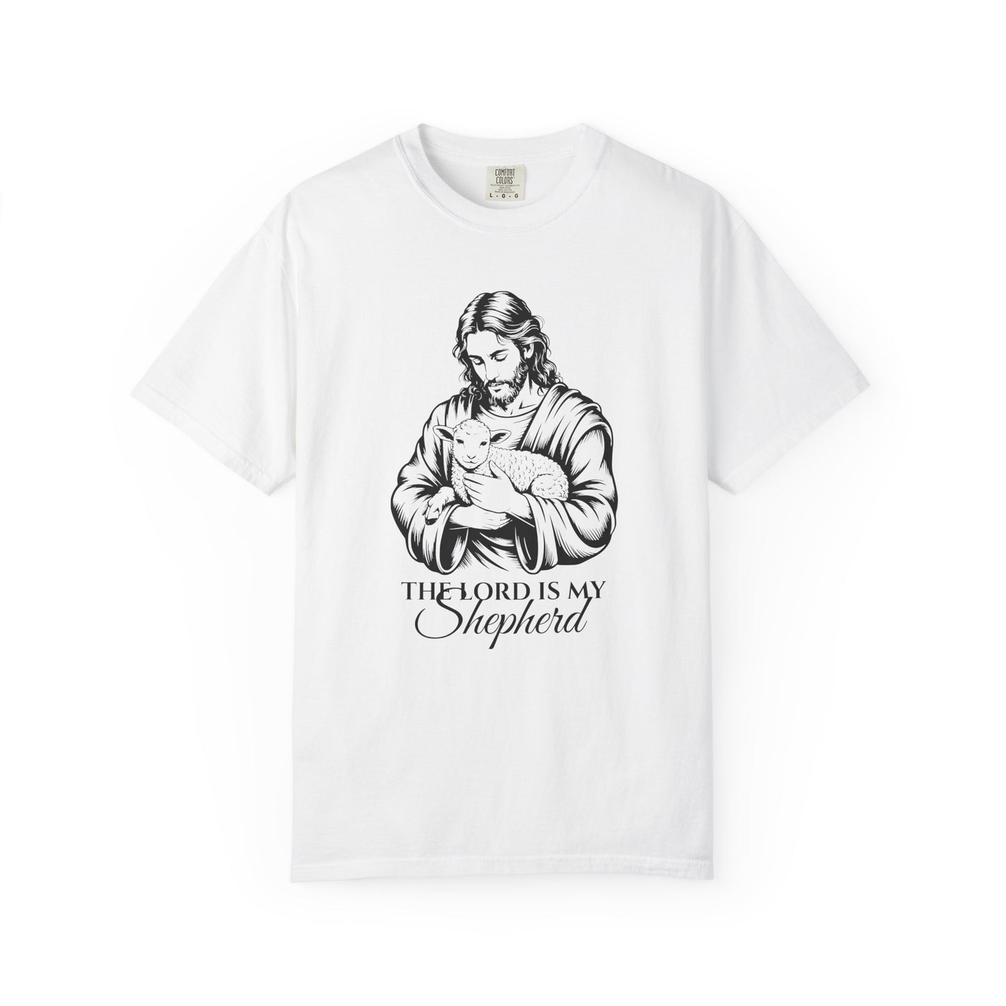 The Lord Is My Shepherd – heavyweight t-shirt | Bible verse christian tee | Comfort Colors 1717