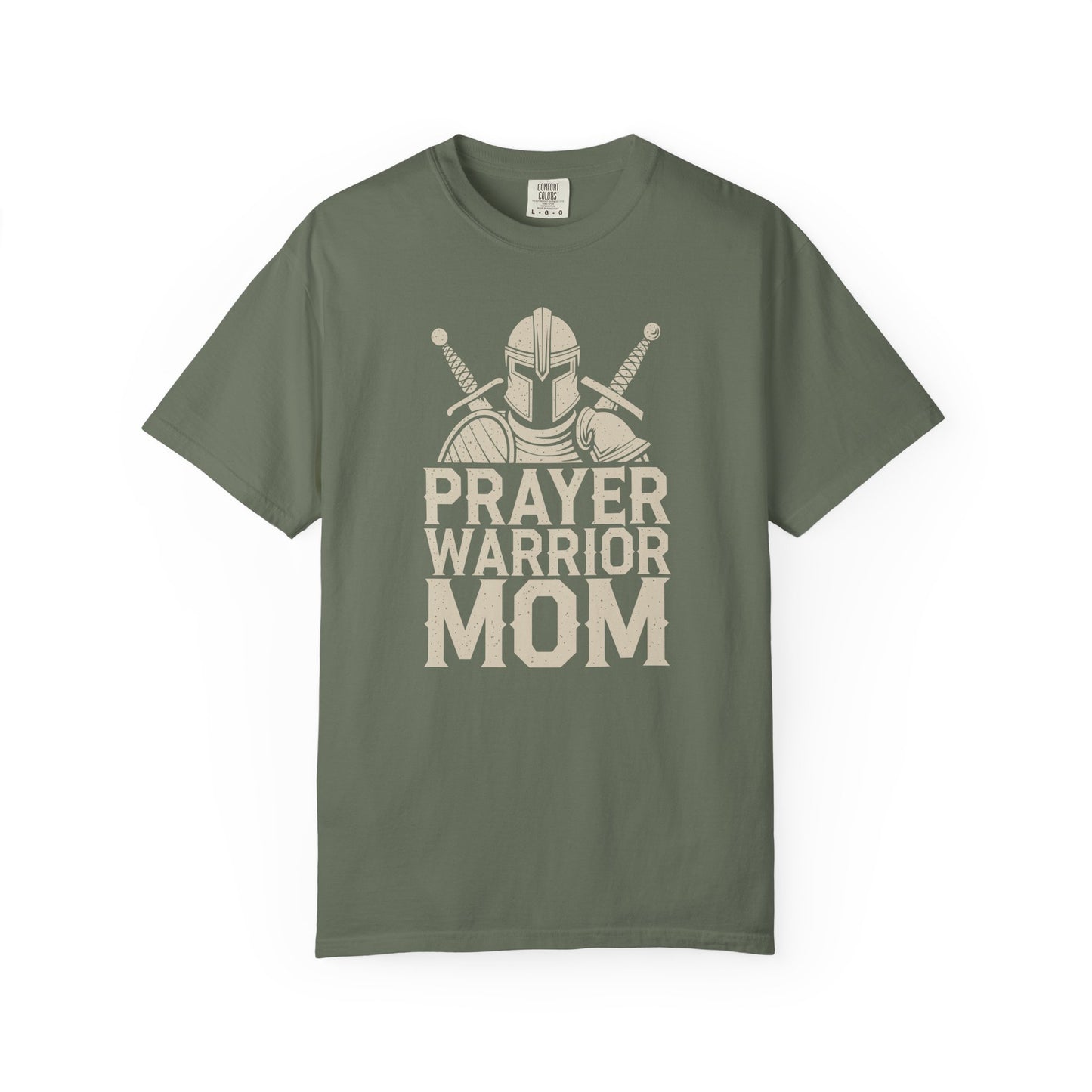 Prayer Warrior Mom T-Shirt — Christian Mom Faith Tee — Comfort Colors 1717 shirt