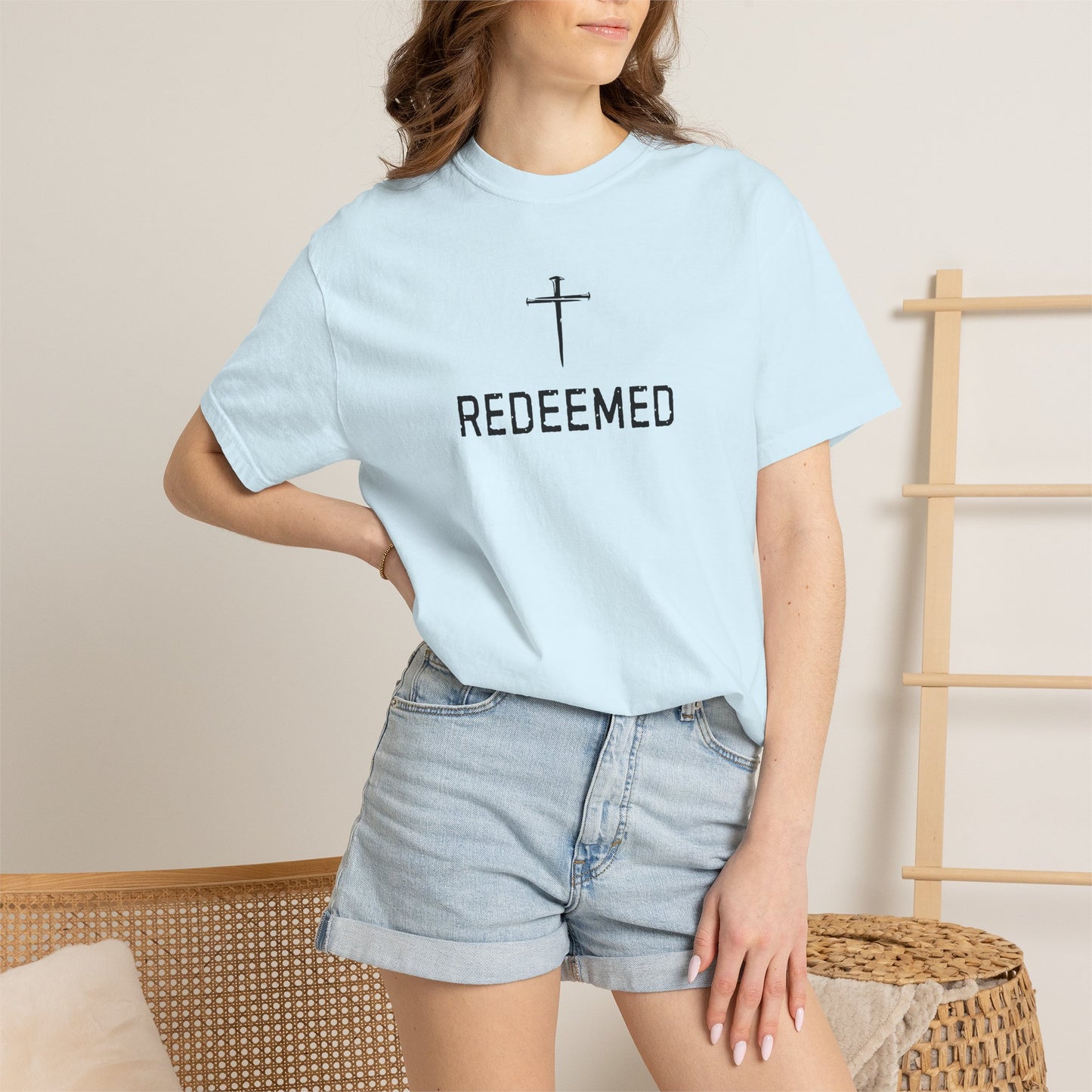 Redeemed Christian T-Shirt | Redeemed by Christ | Faith Shirt | Comfort Colors 1717 Graphic Tee | Jesus Christ Christian Apparel