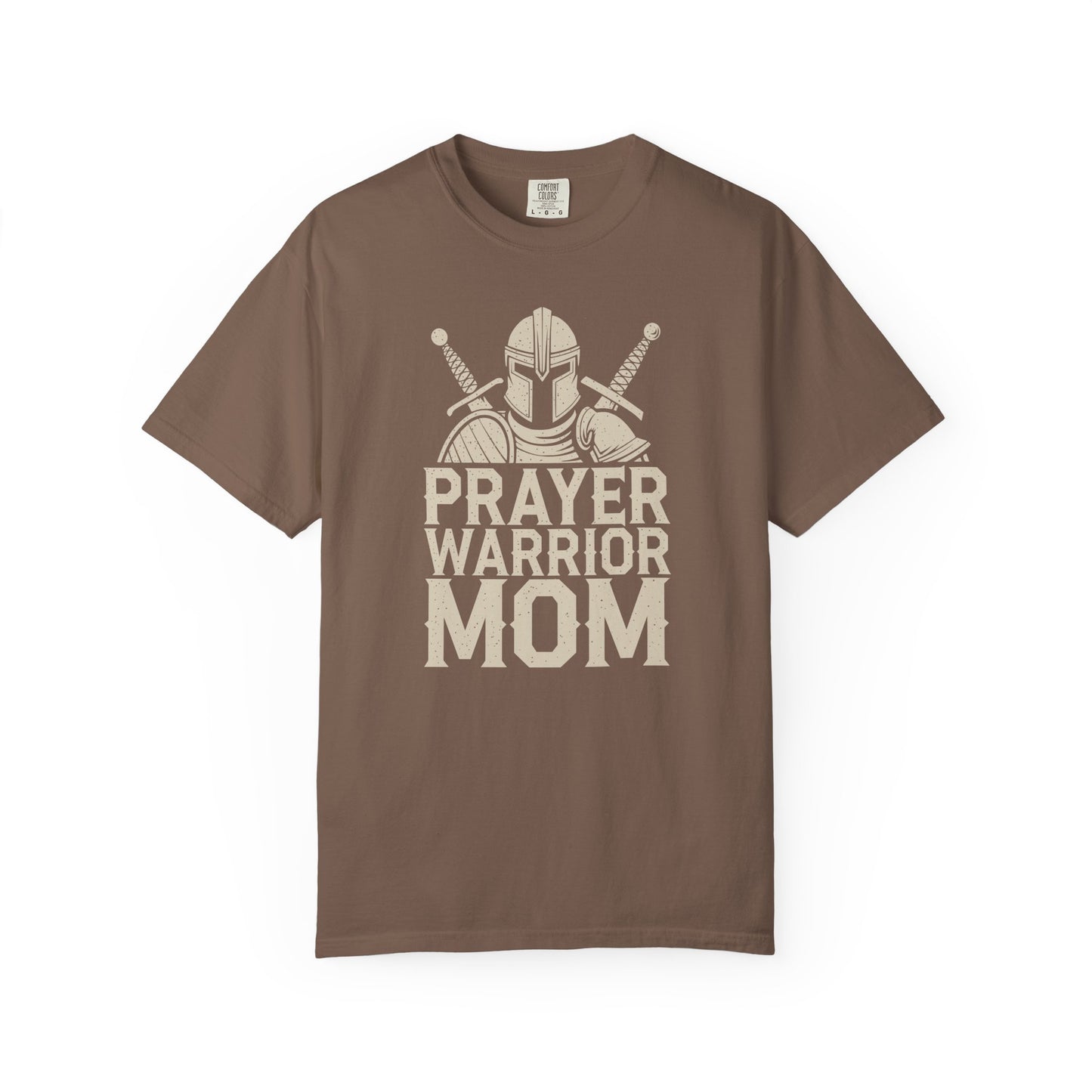 Prayer Warrior Mom T-Shirt — Christian Mom Faith Tee — Comfort Colors 1717 shirt