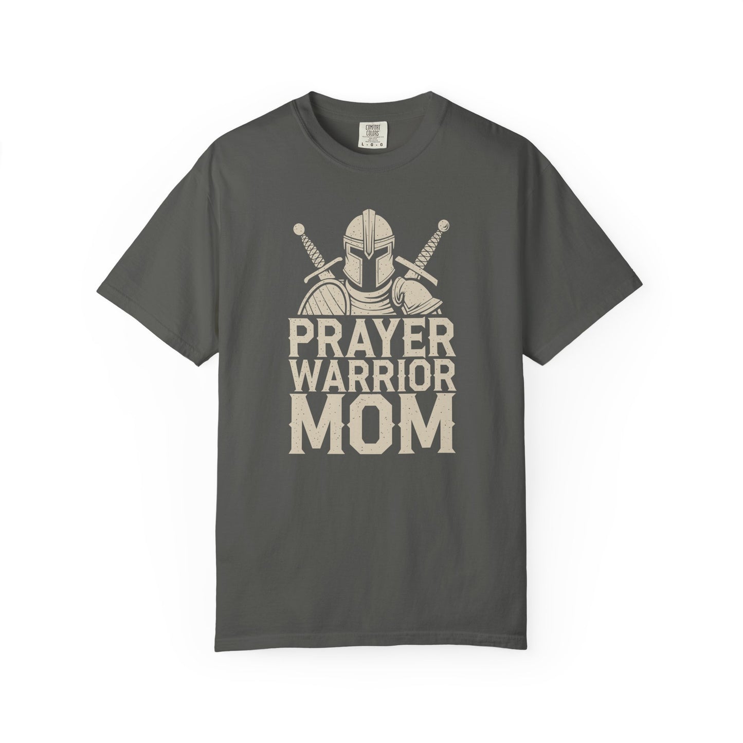 Prayer Warrior Mom T-Shirt — Christian Mom Faith Tee — Comfort Colors 1717 shirt