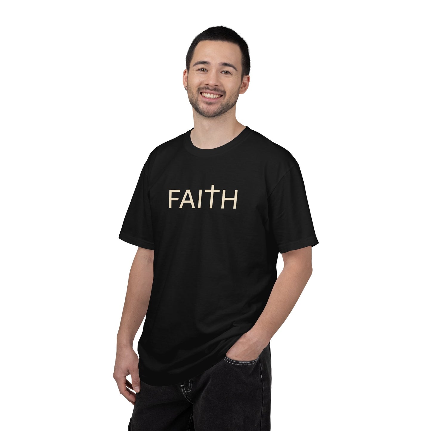 FAITH Christian T-Shirt | Comfort Colors 1717 Minimalist Faith Tee