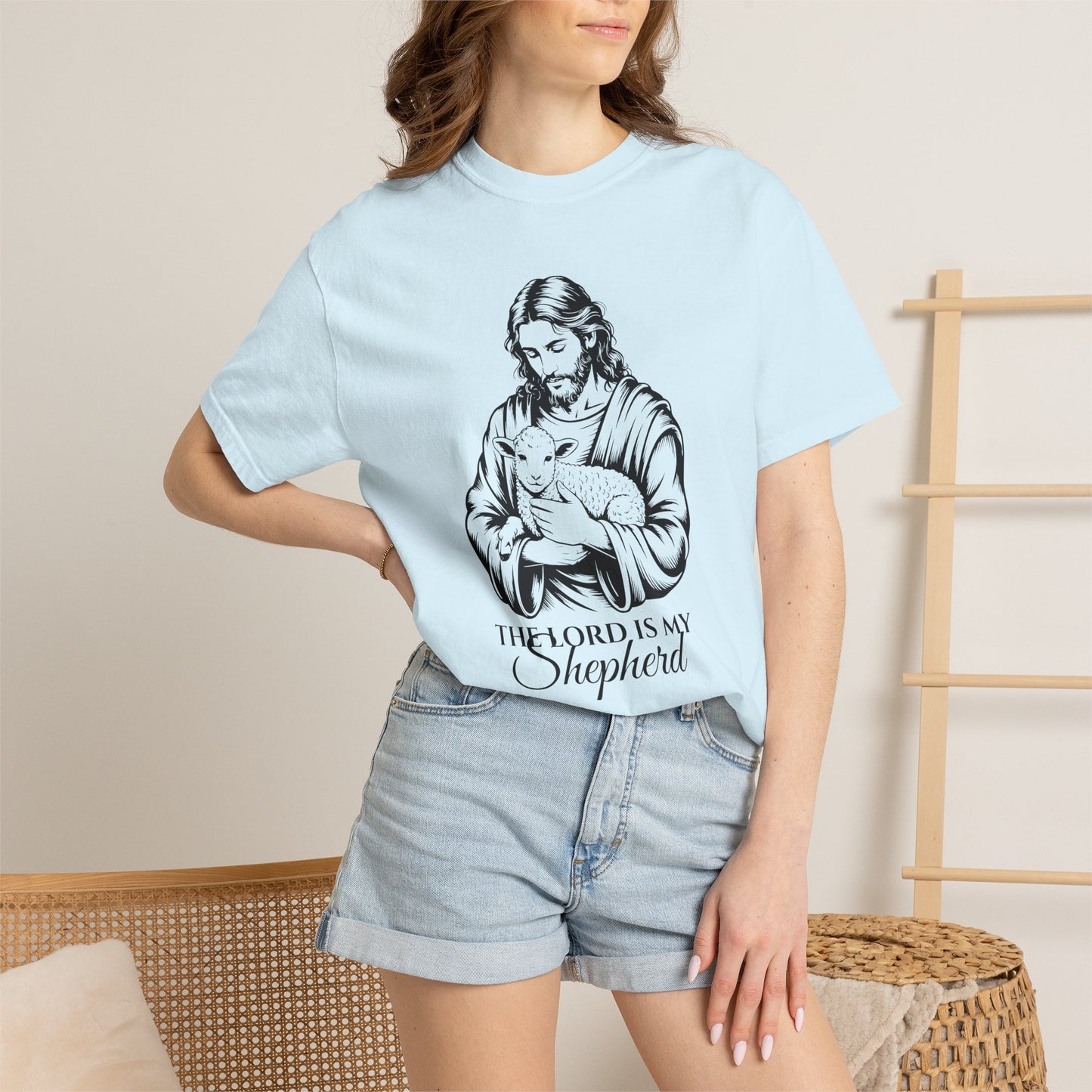 The Lord Is My Shepherd – heavyweight t-shirt | Bible verse christian tee | Comfort Colors 1717