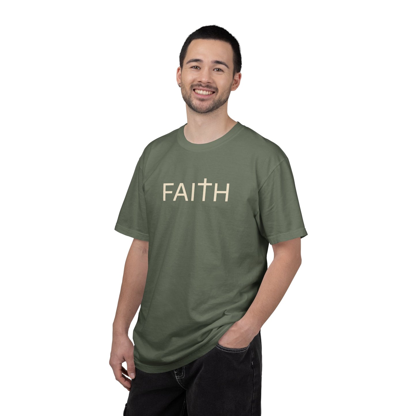 FAITH Christian T-Shirt | Comfort Colors 1717 Minimalist Faith Tee