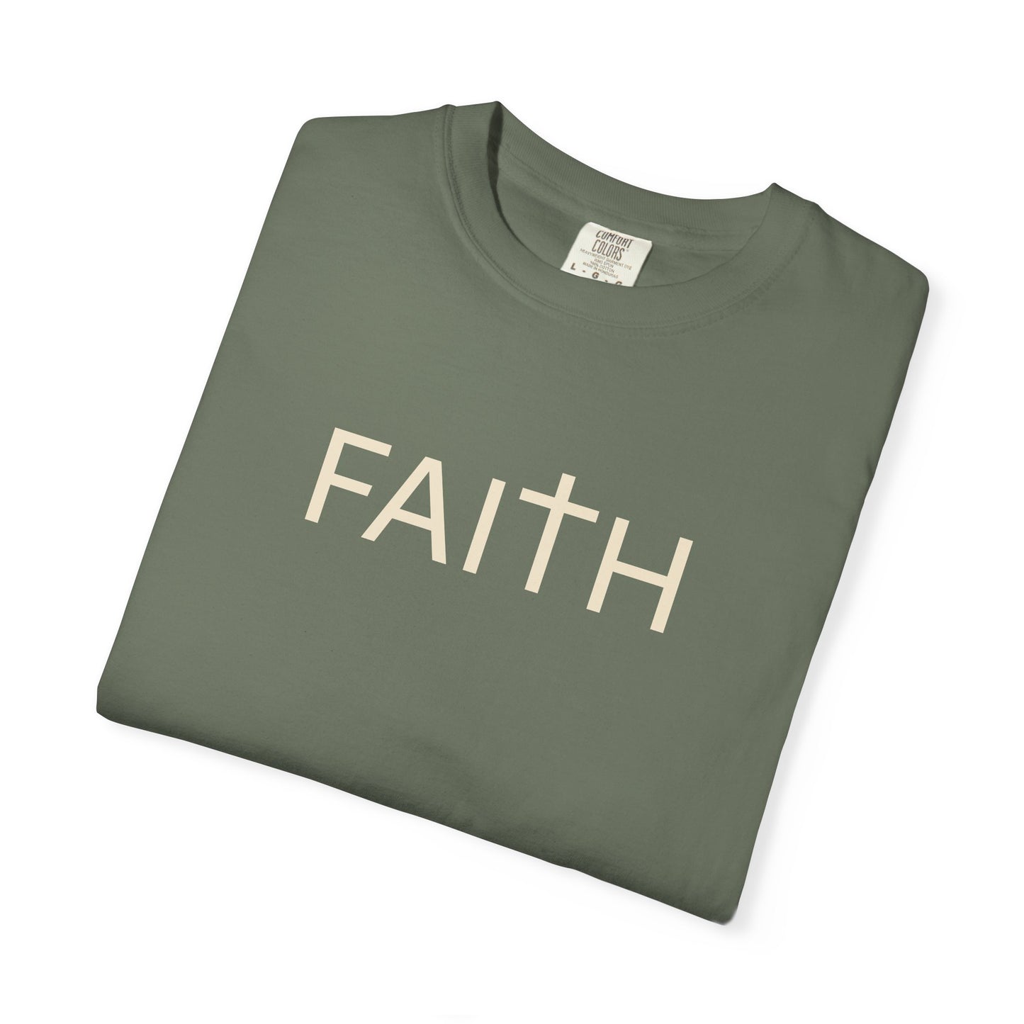 FAITH Christian T-Shirt | Comfort Colors 1717 Minimalist Faith Tee