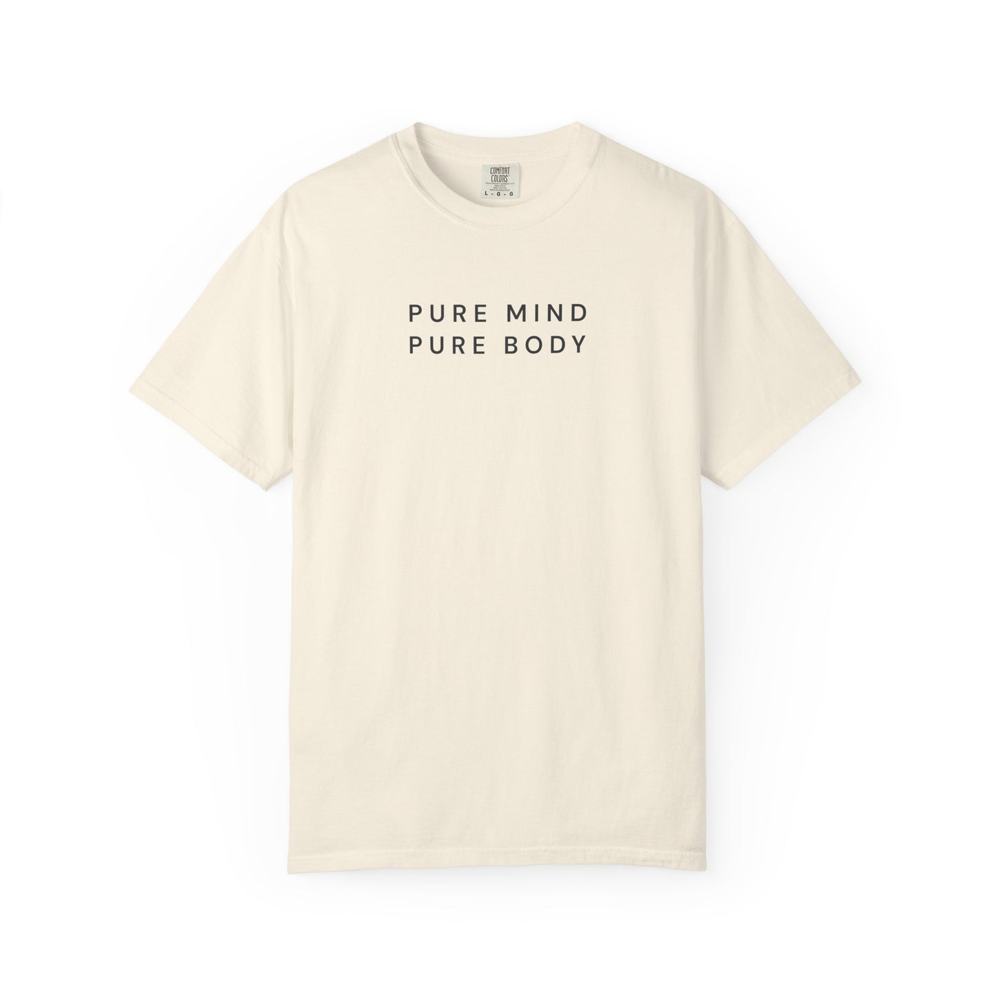 Pure Mind Pure Body Christian Shirt - Comfort Colors 1717 Minimalist Tee
