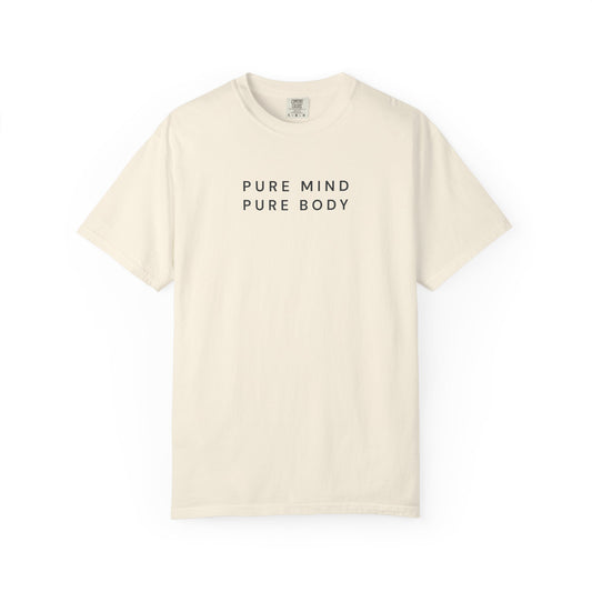Pure Mind Pure Body Christian Shirt - Comfort Colors 1717 Minimalist Tee