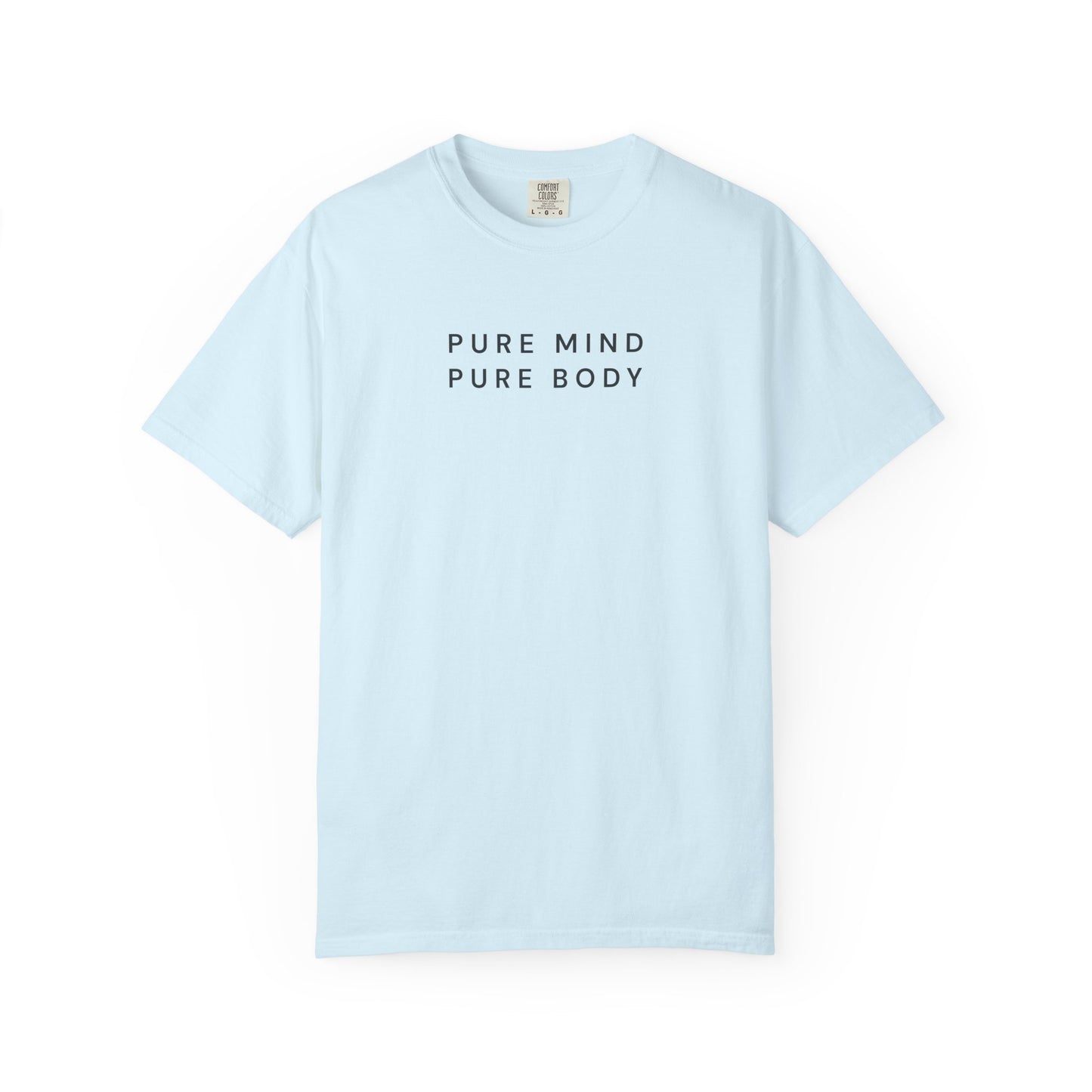 Pure Mind Pure Body Christian Shirt - Comfort Colors 1717 Minimalist Tee