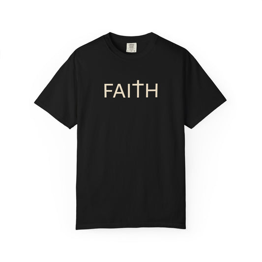 FAITH Christian T-Shirt | Comfort Colors 1717 Minimalist Faith Tee