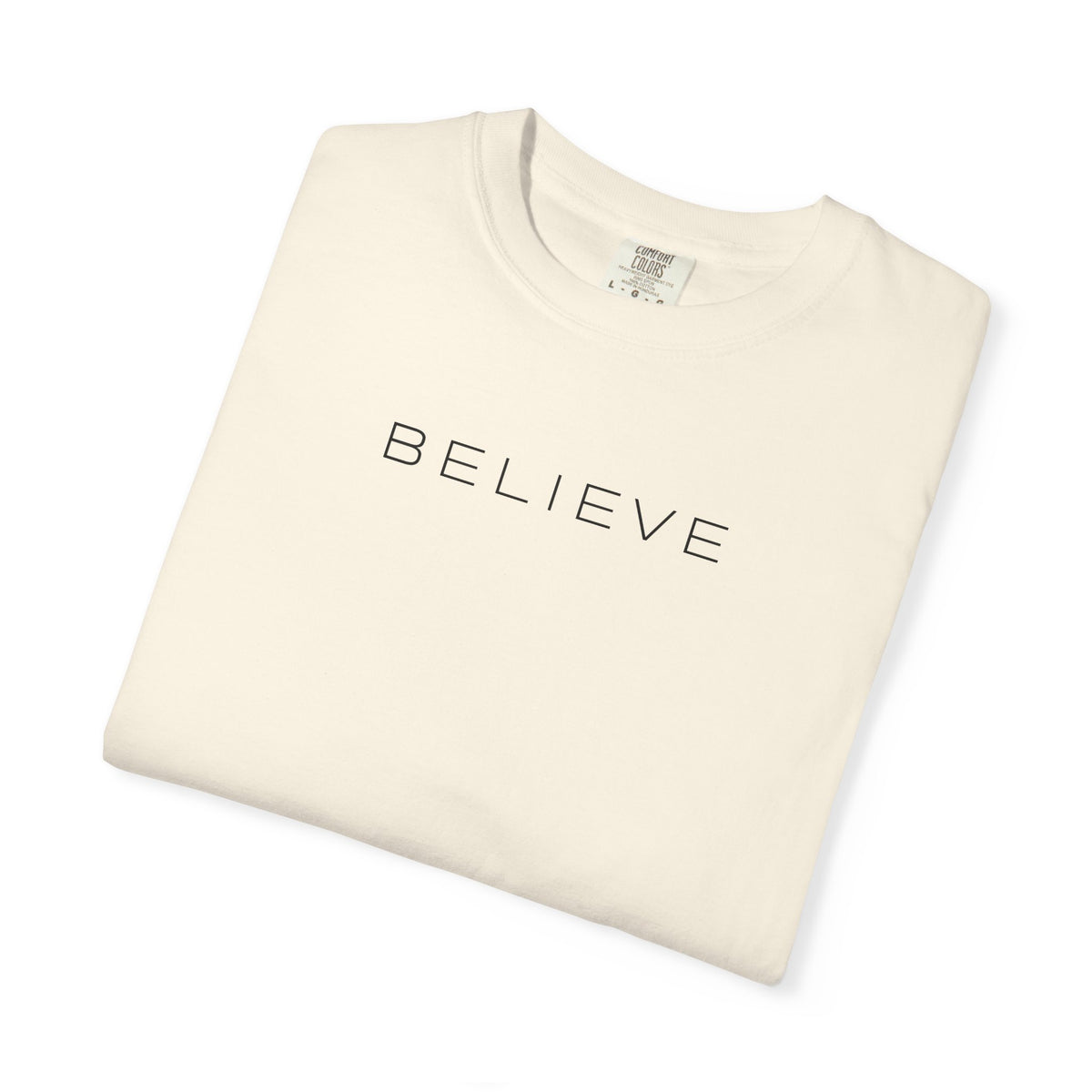 Minimalist “Believe” Christian T-Shirt | Believe Shirt | Comfort Colors 1717 Graphic Tee |