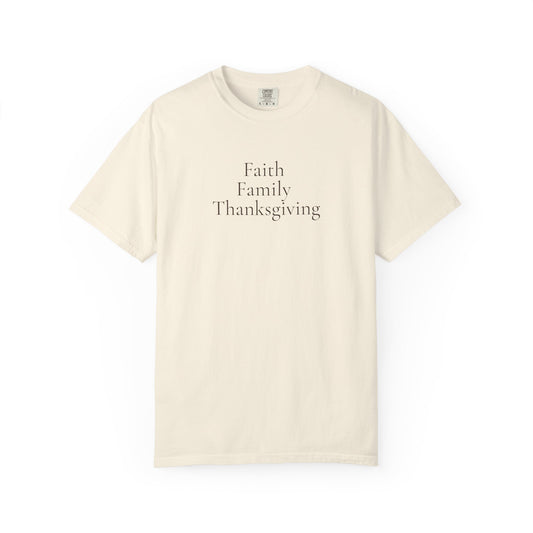 Faith Family Thanksgiving Shirt | Christian Family Apparel