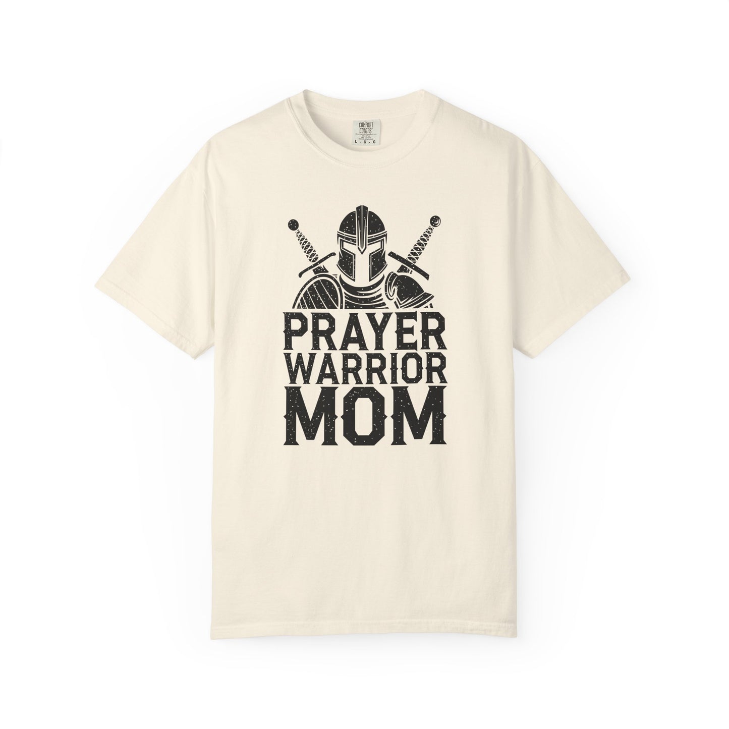 Prayer Warrior Mom T-Shirt — Christian Mom Faith Tee — Comfort Colors 1717 shirt