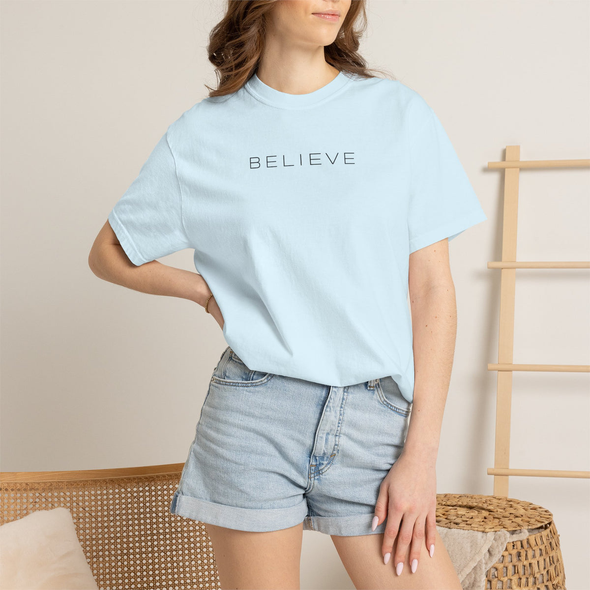Minimalist “Believe” Christian T-Shirt | Believe Shirt | Comfort Colors 1717 Graphic Tee |