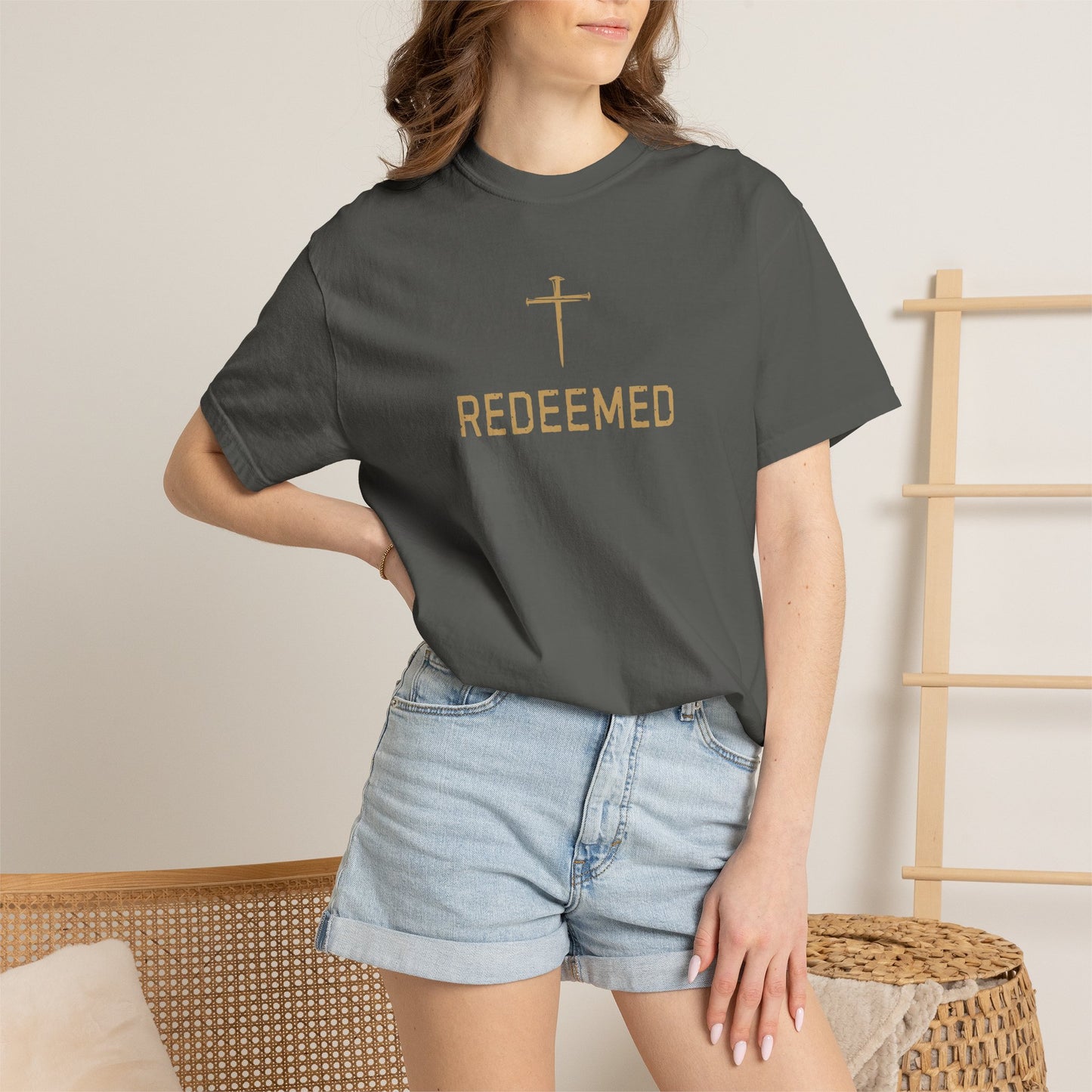 Redeemed Christian T-Shirt | Redeemed by Christ | Faith Shirt | Comfort Colors 1717 Graphic Tee | Jesus Christ Christian Apparel