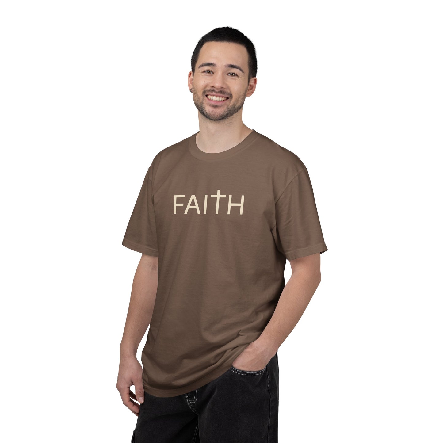 FAITH Christian T-Shirt | Comfort Colors 1717 Minimalist Faith Tee