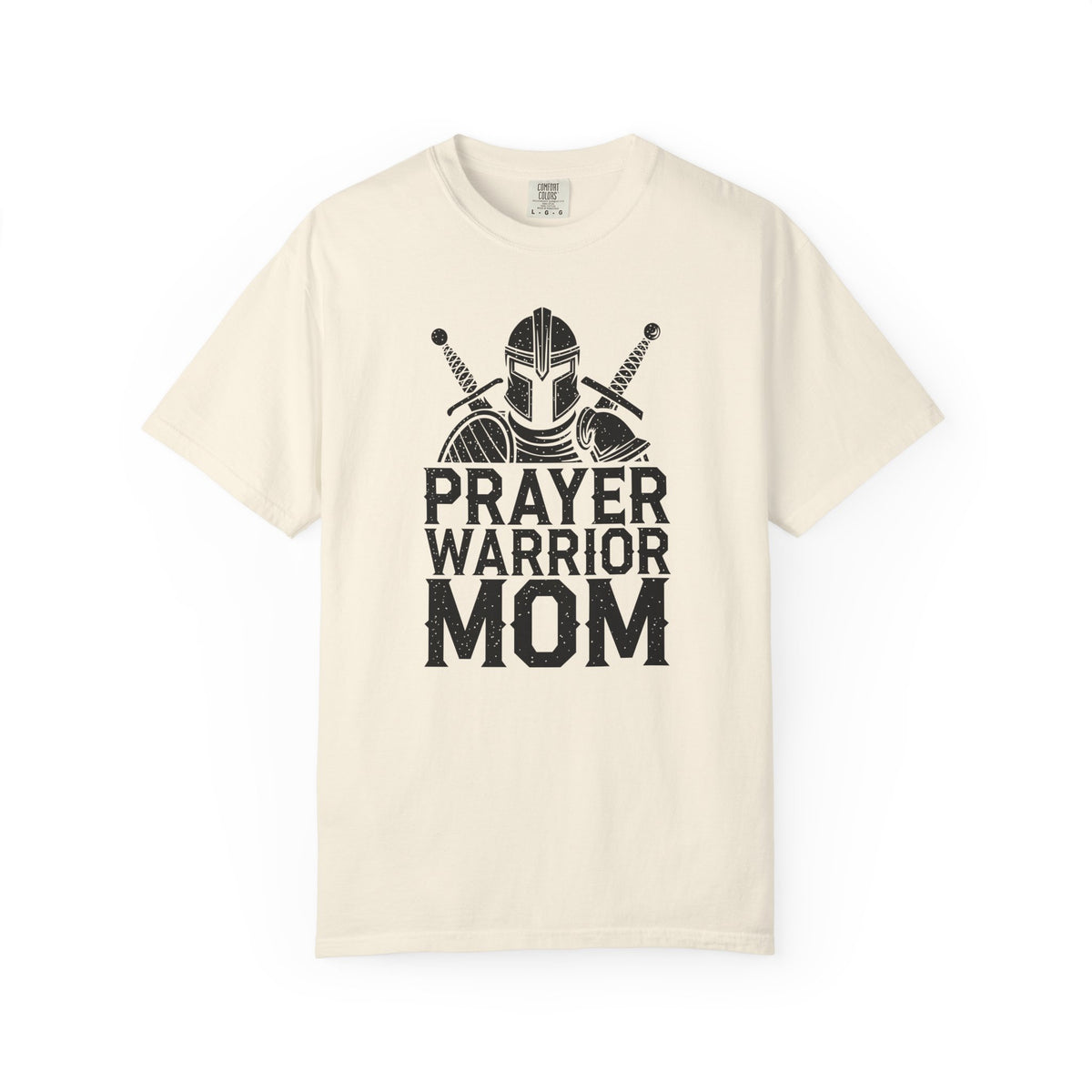 Prayer Warrior Mom T-Shirt — Christian Mom Faith Tee — Comfort Colors 1717 shirt