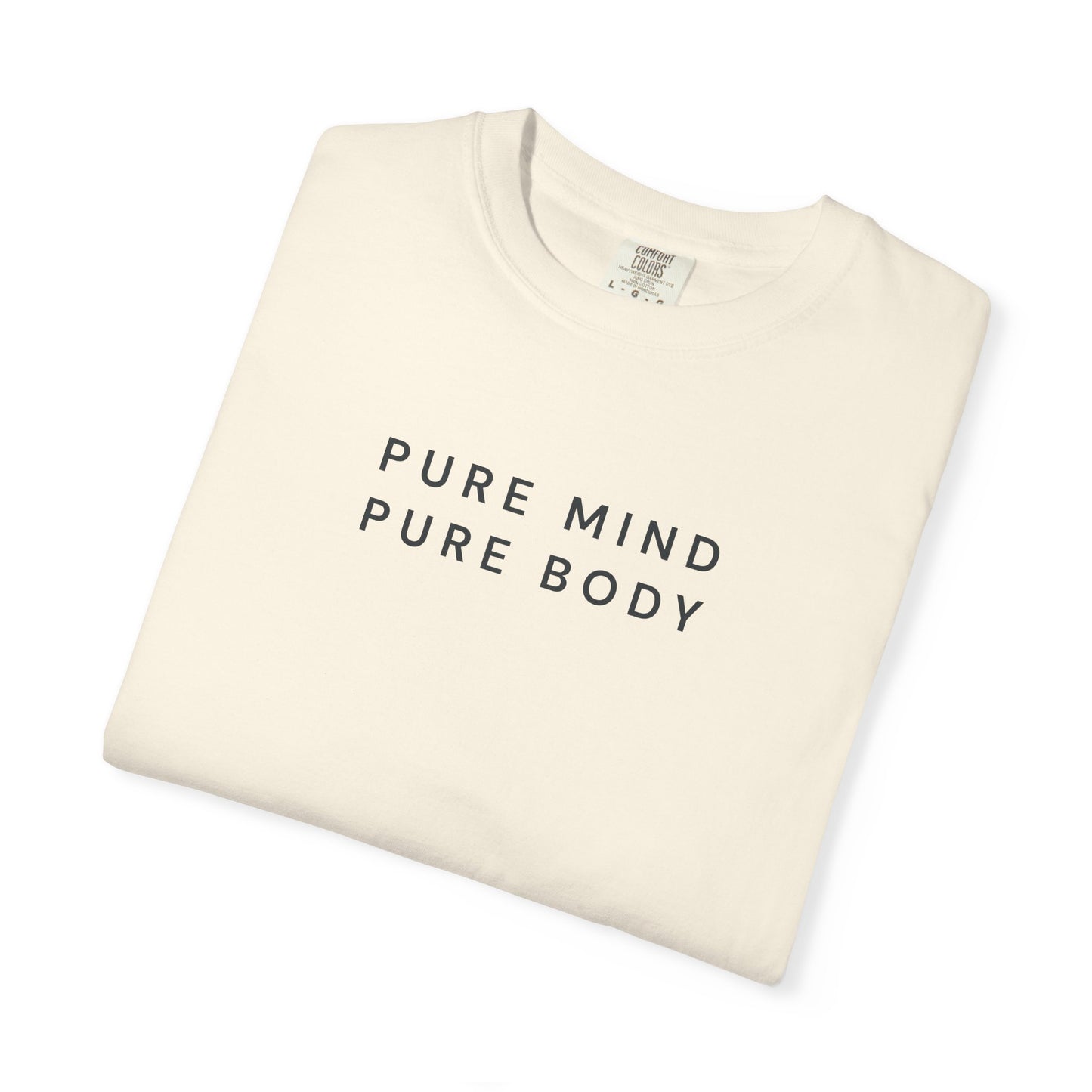 Pure Mind Pure Body Christian Shirt - Comfort Colors 1717 Minimalist Tee