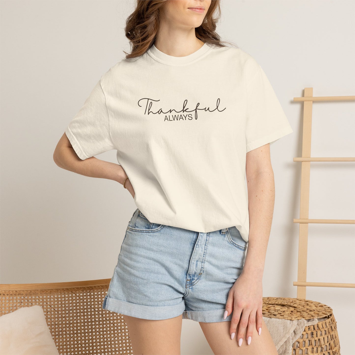 Thankful Always Christian Shirt | Thanksgiving Faith Apparel