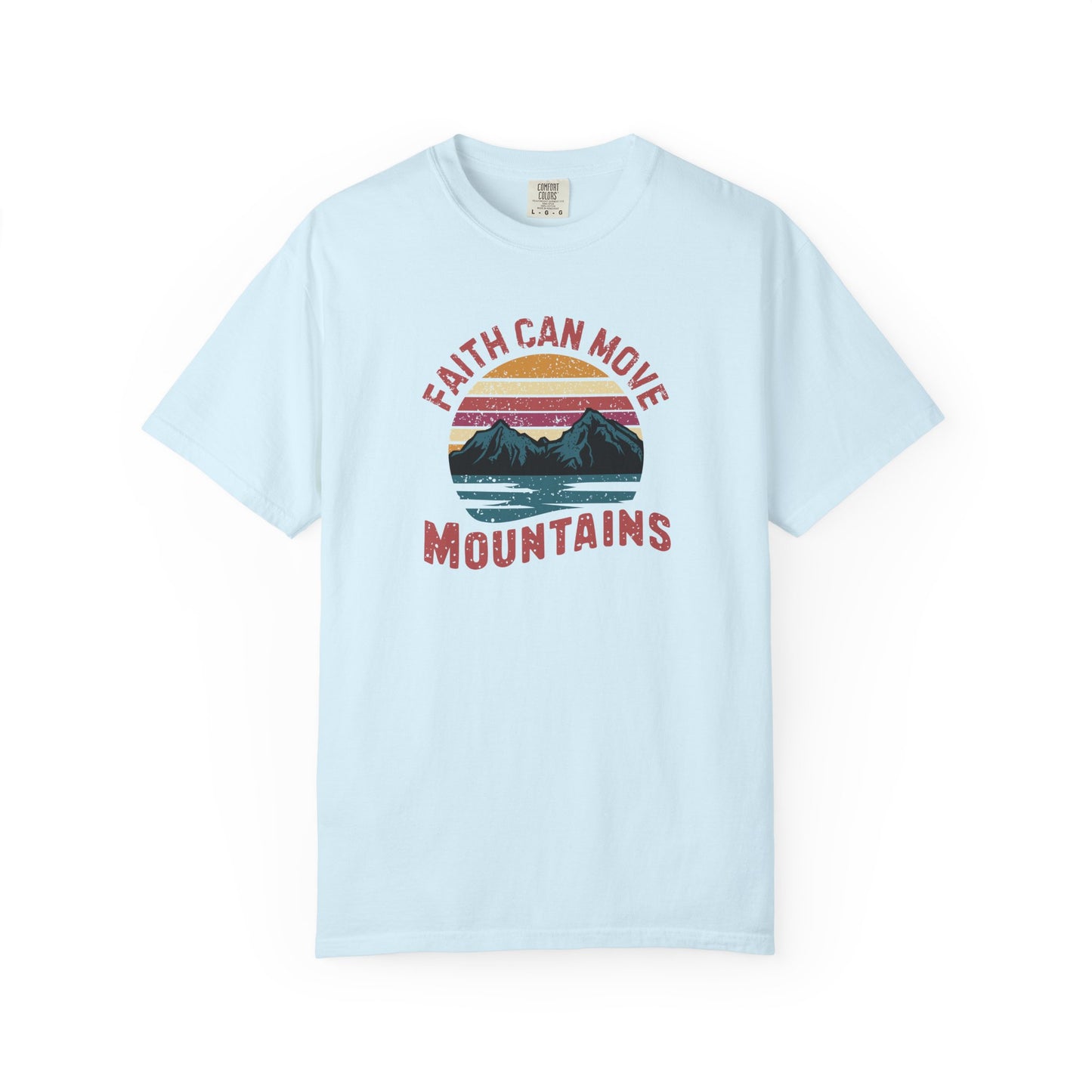 Faith can move mountains T-Shirt – Christian Faith Bible Verse tee | Comfort Colors 1717