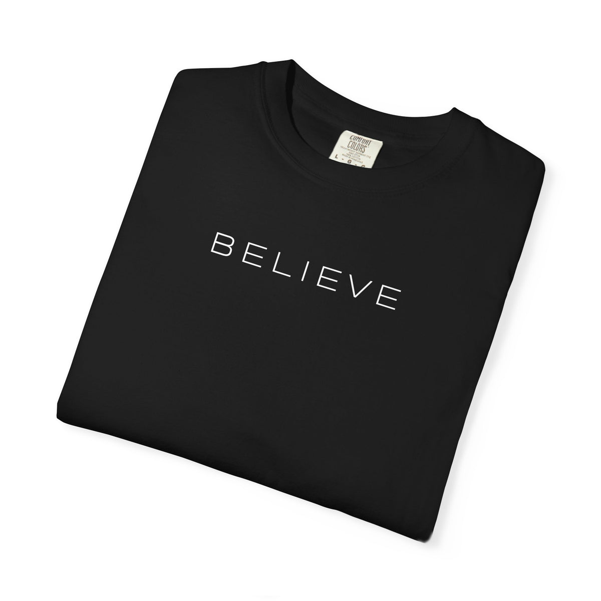 Minimalist “Believe” Christian T-Shirt | Believe Shirt | Comfort Colors 1717 Graphic Tee |