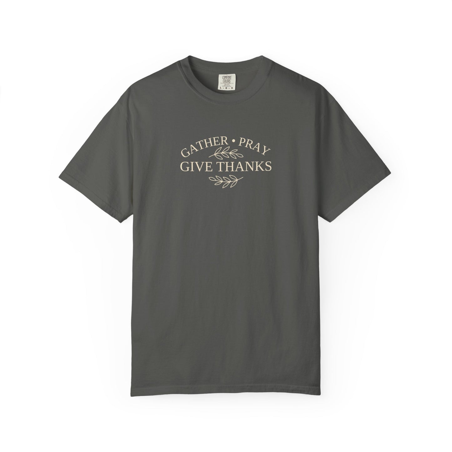 Gather Pray Give Thanks Christian Thanksgiving Shirt