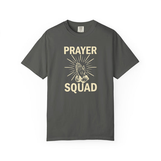 Prayer Squad T-Shirt — Vintage Christian Group Tee for Faith & Fellowship — Comfort Colors 1717