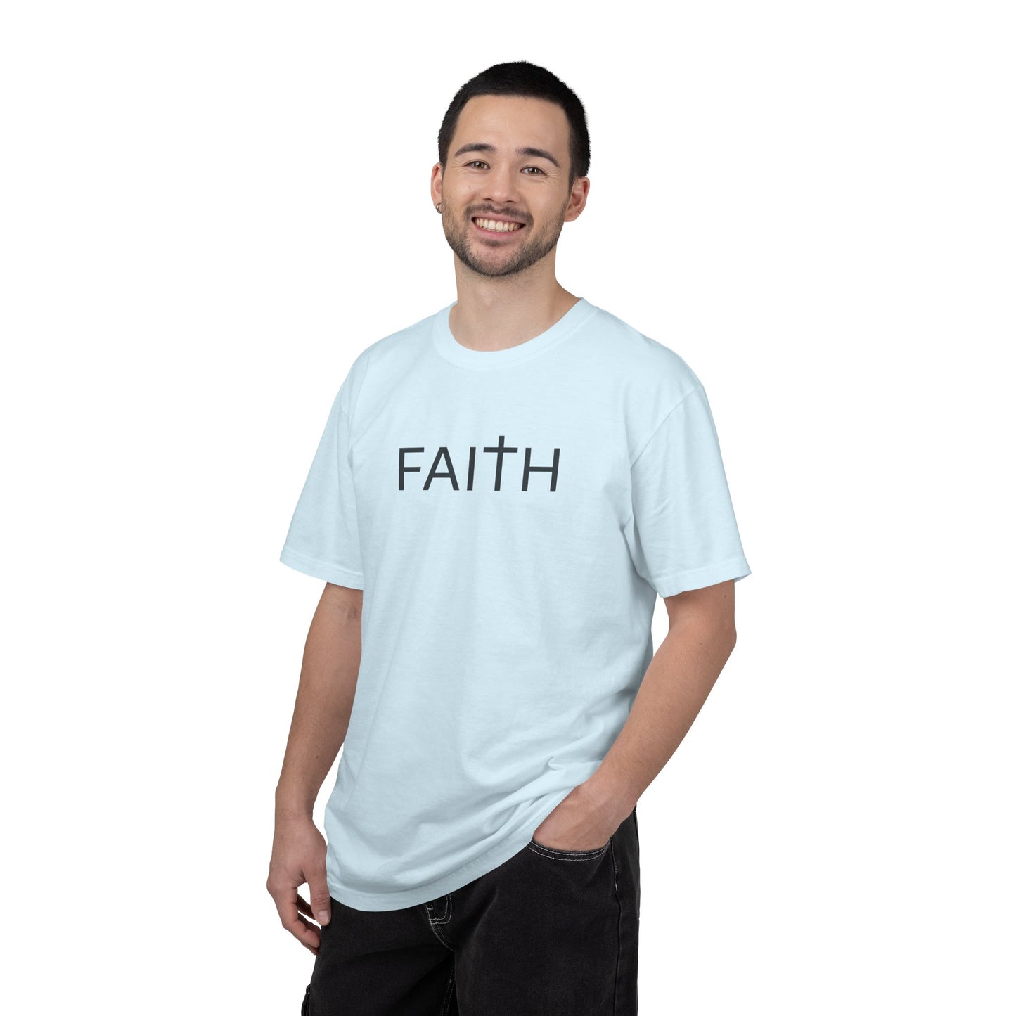 FAITH Christian T-Shirt | Comfort Colors 1717 Minimalist Faith Tee