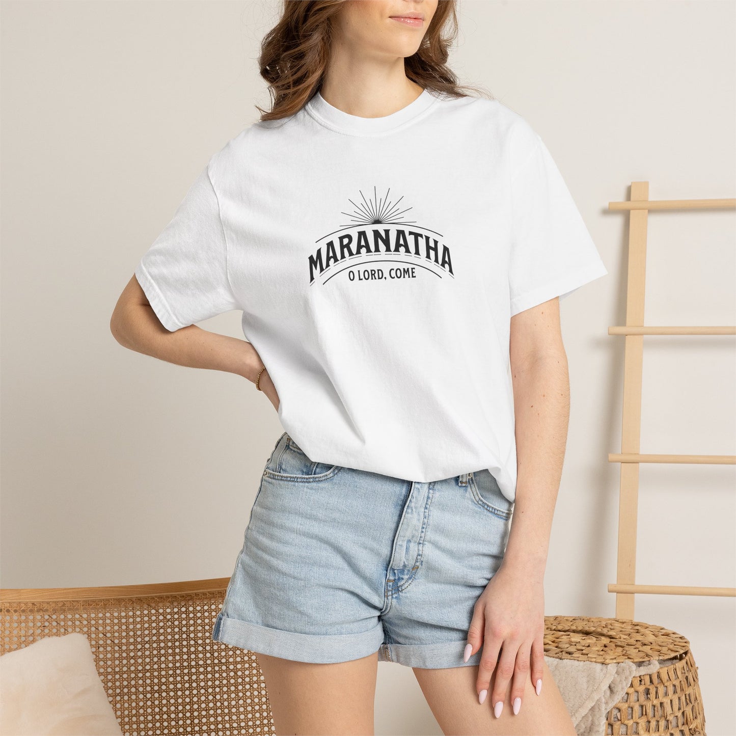 Maranatha O Lord Come Christian T-Shirt | Comfort Colors 1717