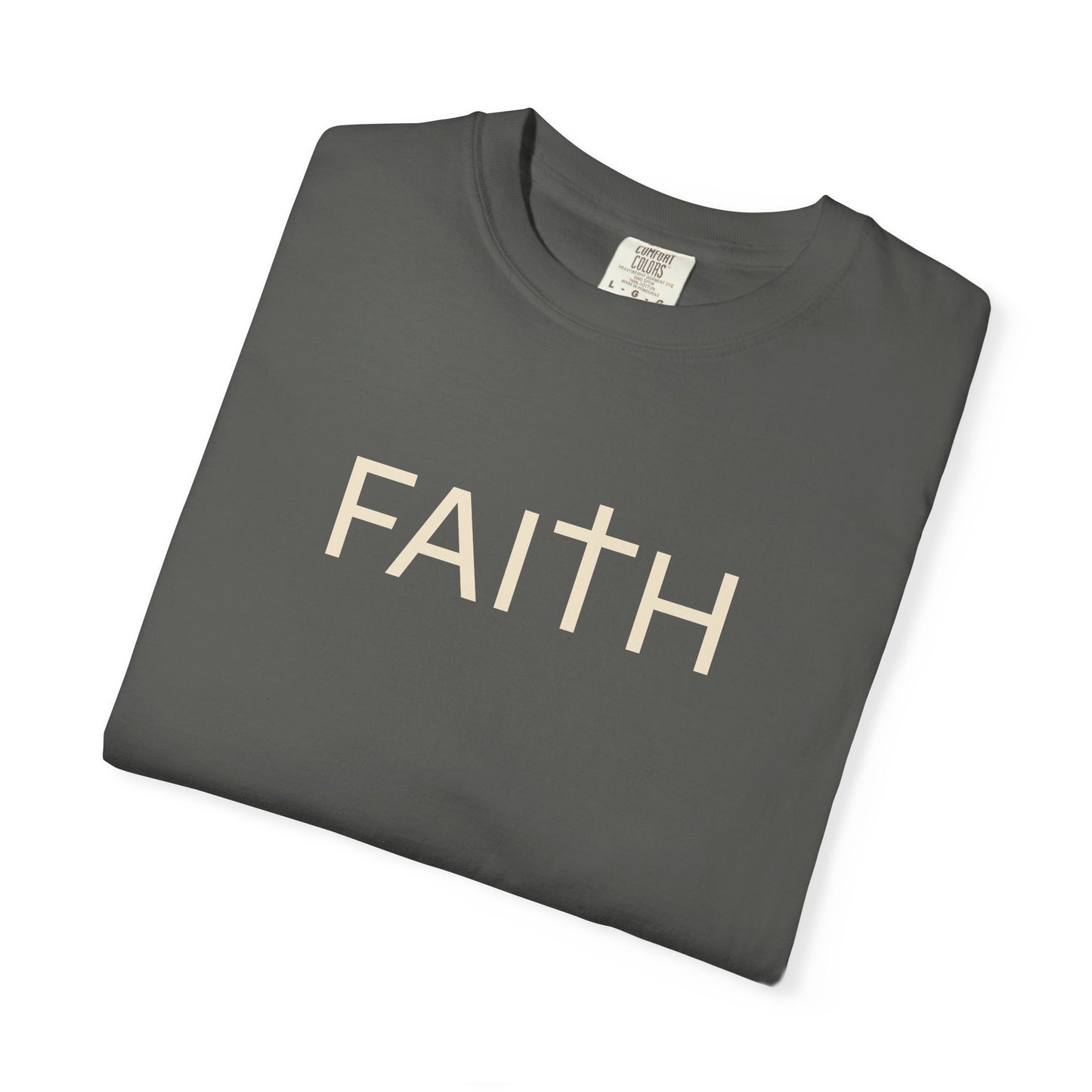 FAITH Christian T-Shirt | Comfort Colors 1717 Minimalist Faith Tee