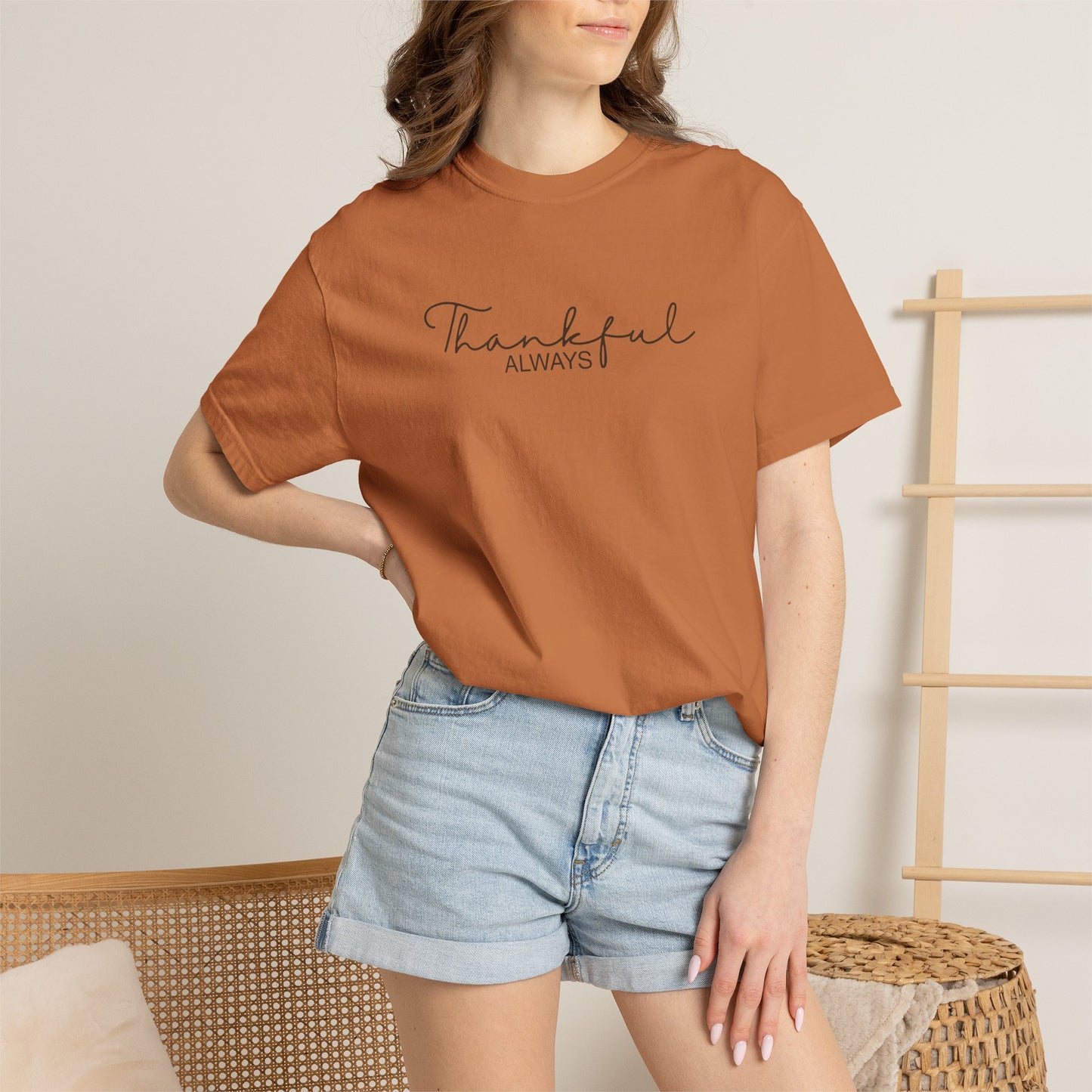 Thankful Always Christian Shirt | Thanksgiving Faith Apparel