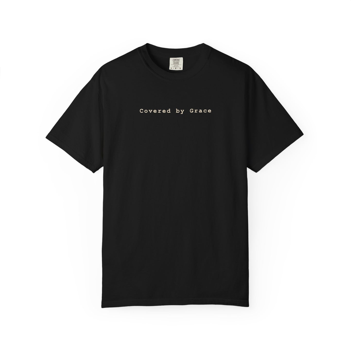 Covered by Grace Shirt | Minimalist Christian T-Shirt | Comfort Colors 1717 Tee