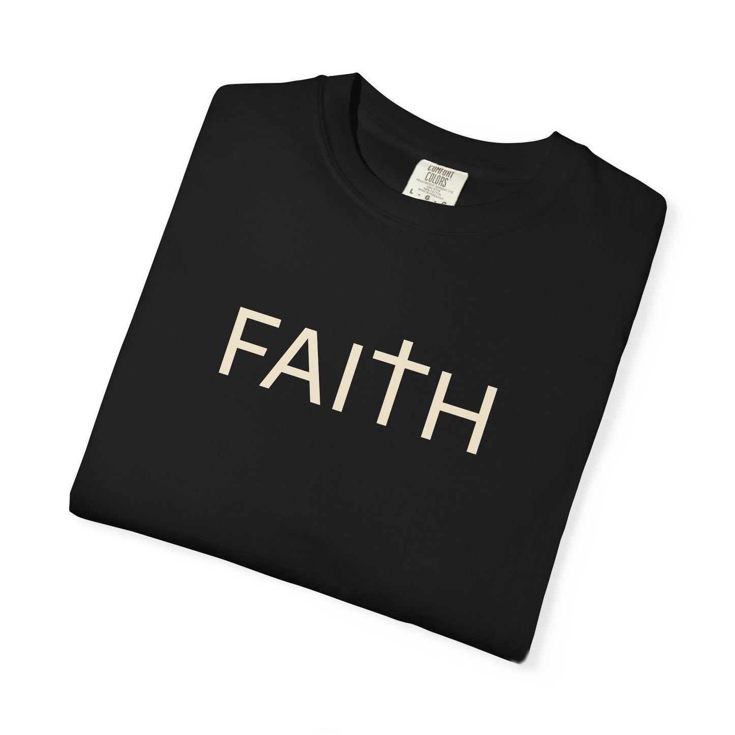 FAITH Christian T-Shirt | Comfort Colors 1717 Minimalist Faith Tee