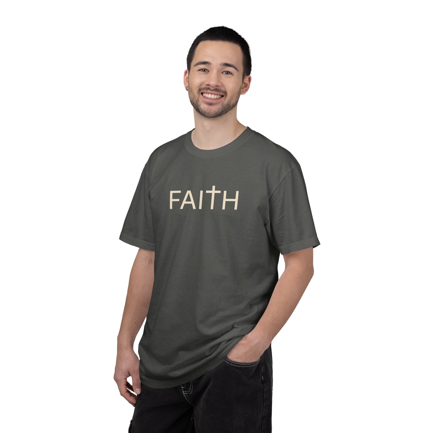 FAITH Christian T-Shirt | Comfort Colors 1717 Minimalist Faith Tee