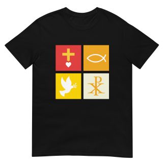Christian Faith Symbols T-Shirt – Love, Peace & Salvation | Gildan 64000
