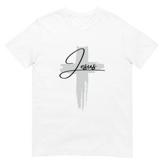 "Jesus" Grunge Cross T-Shirt – Bold Christian Streetwear