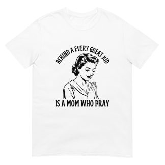 Prayer T-shirt about a mother praying for children - Christian Shirts for Women