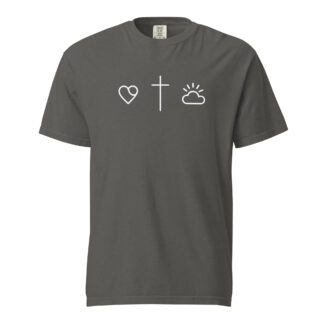 John 3:16 Christian heavyweight t-shirt for Faith Lovers